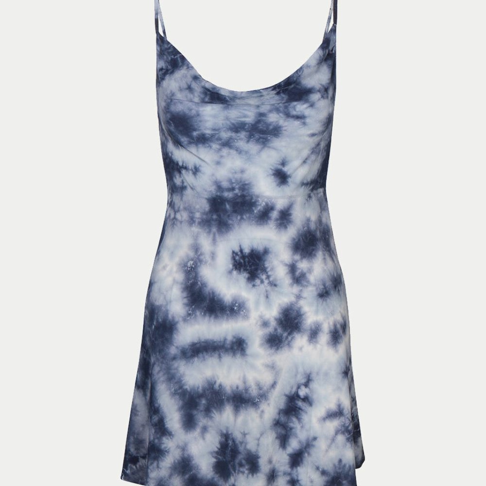 Realisation Par Blue Tie-Dye Mini Dress